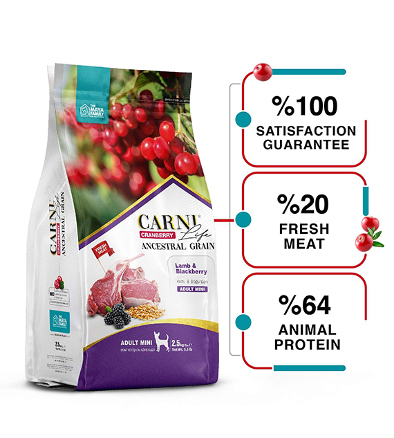 Carni Life Cranberry ADULT MINI С АГНЕ  И КЪПИНИ за дребни породи кучета - 2.5kg, Hyper Premium