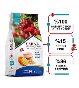 Carni Life Cranberry ADULT храна за котки С РИБА И ПОРТОКАЛ- 1.5kg, Hyper Premium